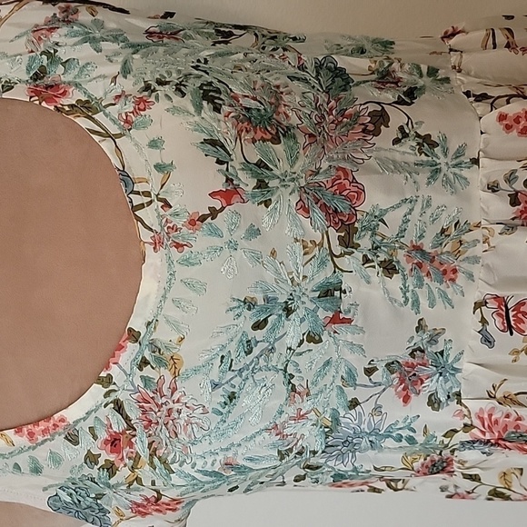Love Kyla "Klara Dress" Floral Sleeveless Dress, Size S, Hand Embroidered, NWT - Picture 3 of 10